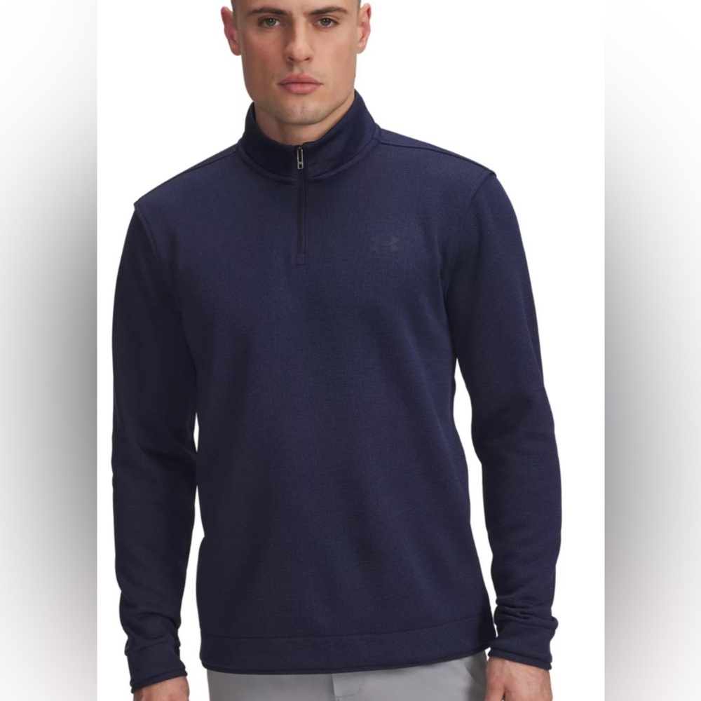 Under Armour Mens sweater fleece quarter zip pullover sweatshirt large new